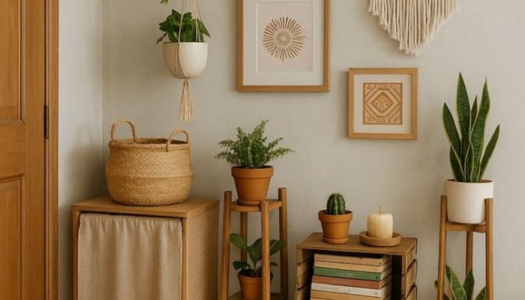 Boho Plant Nook_ Cozy Wall Gallery Oases