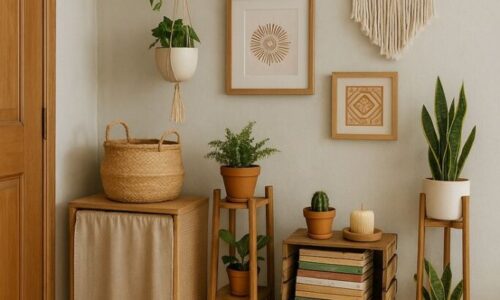 Boho Plant Nook_ Cozy Wall Gallery Oases