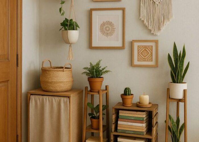 Boho Plant Nook_ Cozy Wall Gallery Oases
