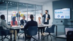 Affordable marketing agency for small business strategy meeting